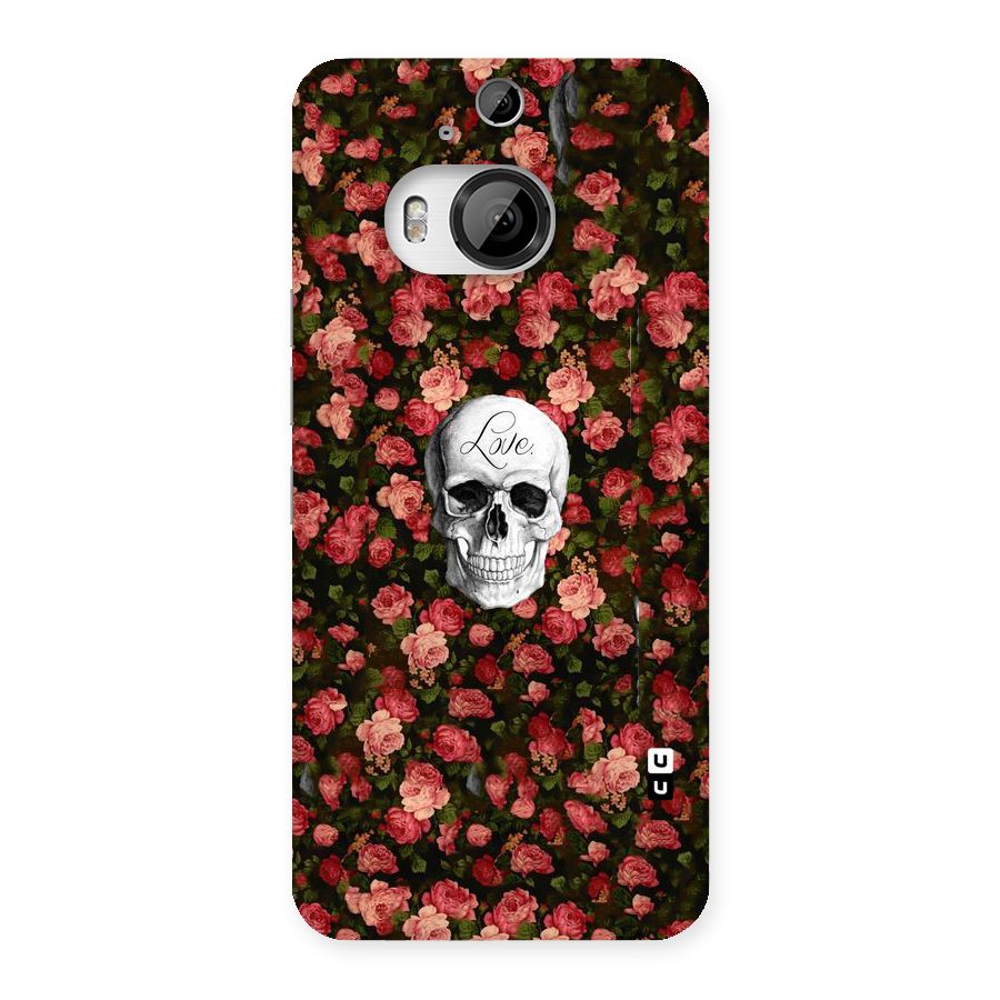 Floral Skull Love Back Case for HTC One M9 Plus