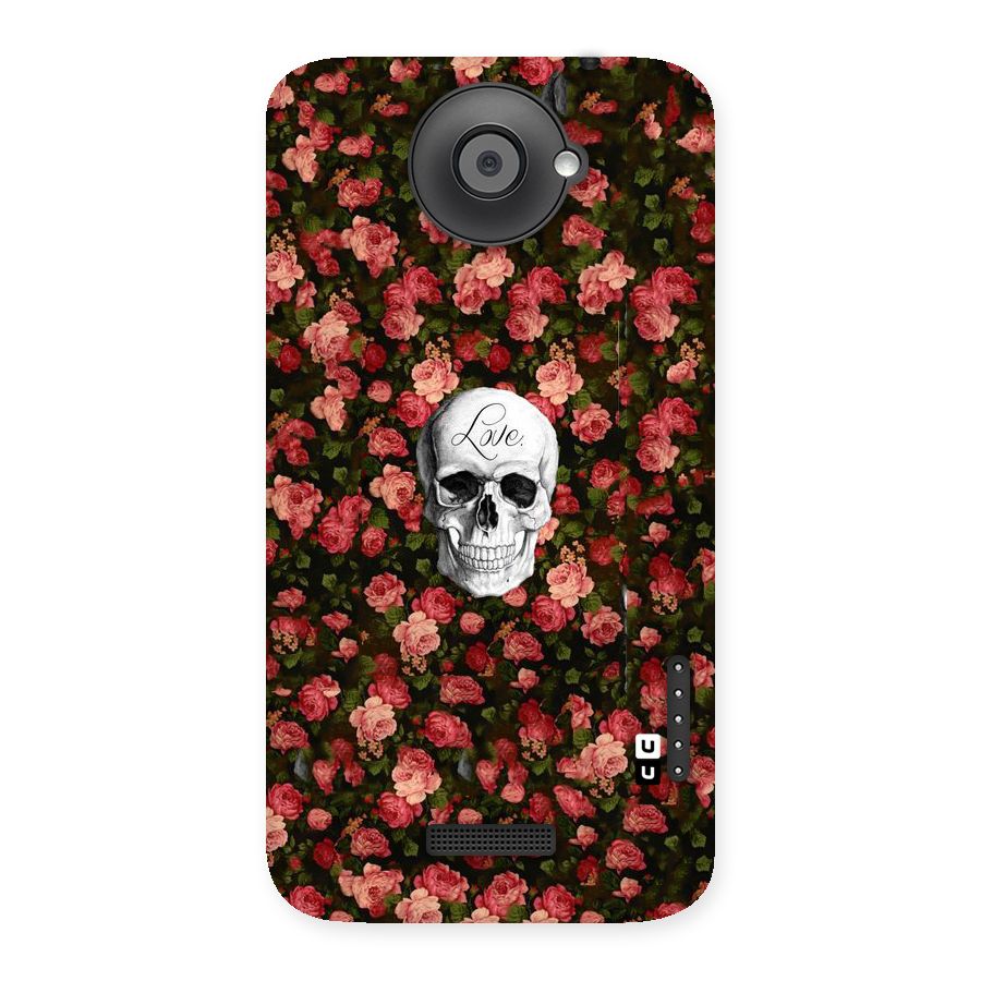Floral Skull Love Back Case for HTC One X
