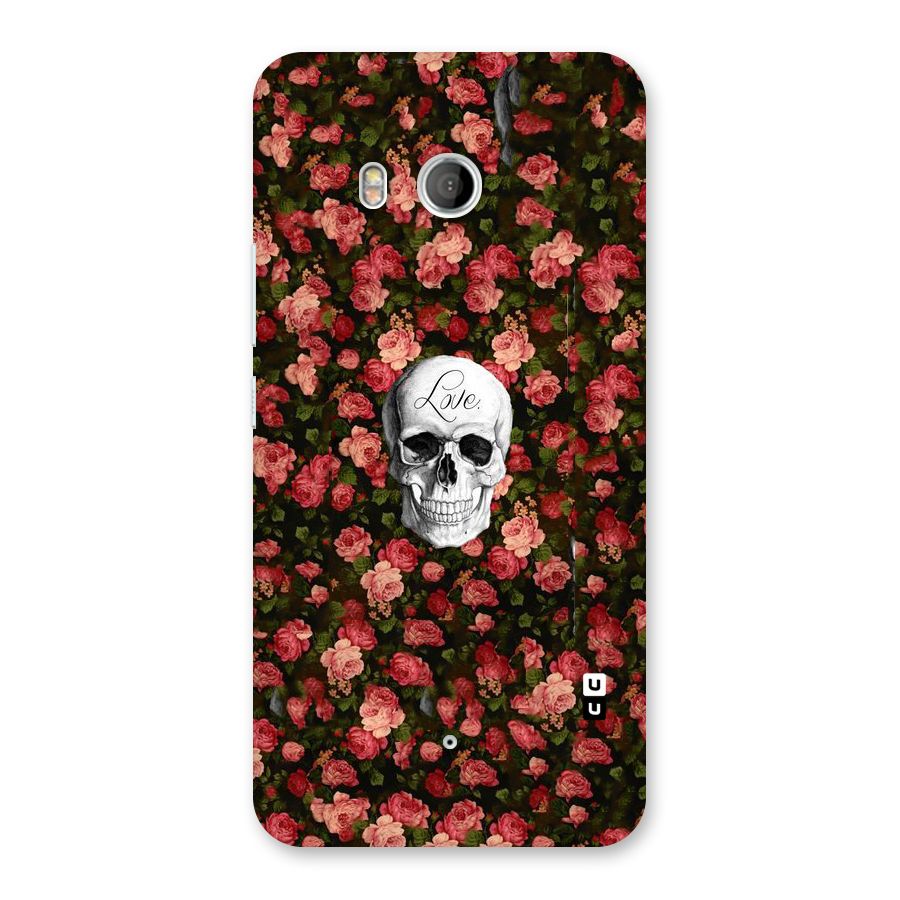 Floral Skull Love Back Case for HTC U11