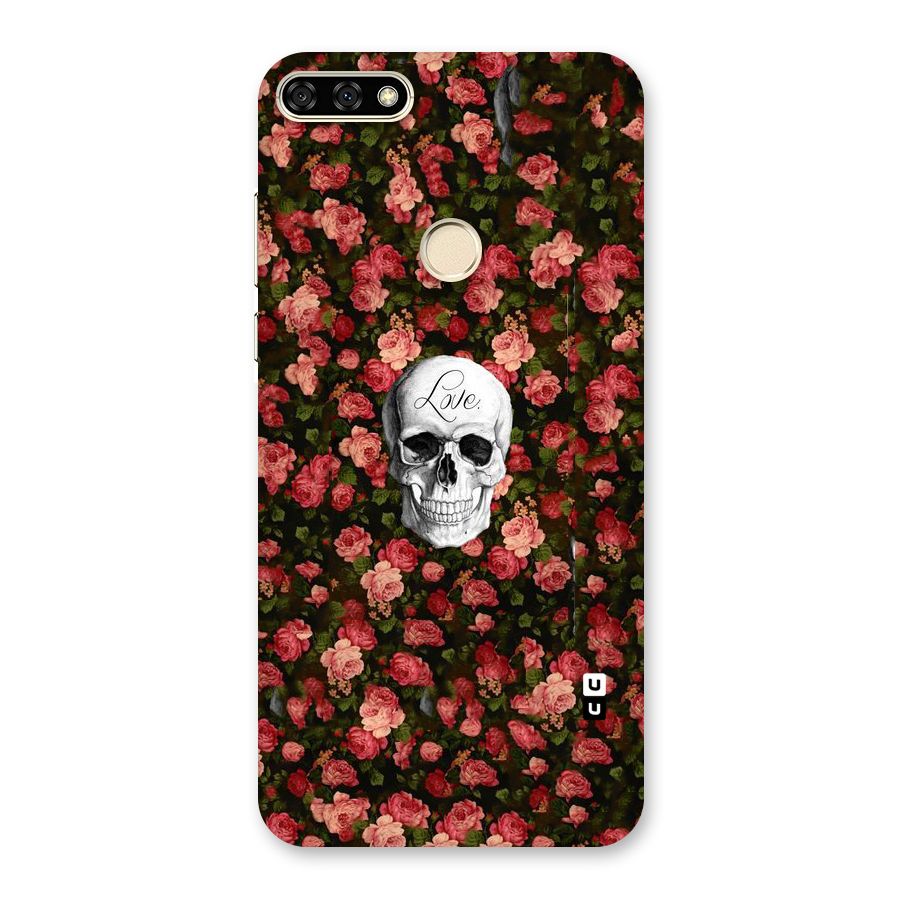 Floral Skull Love Back Case for Honor 7A