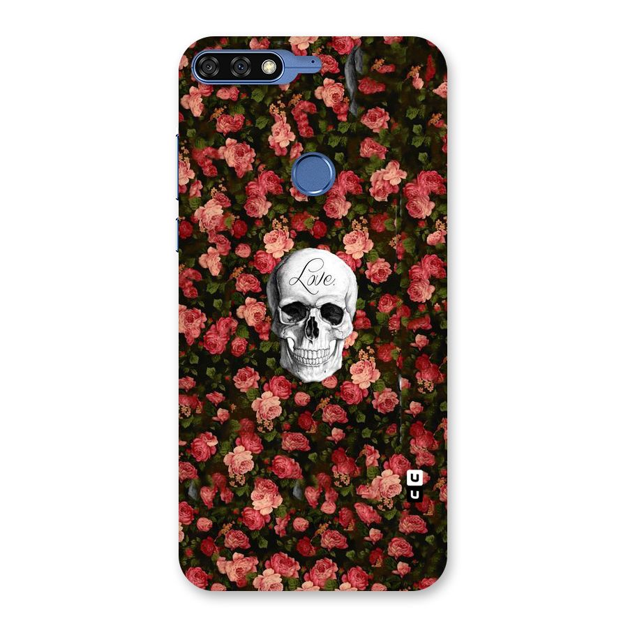 Floral Skull Love Back Case for Honor 7C