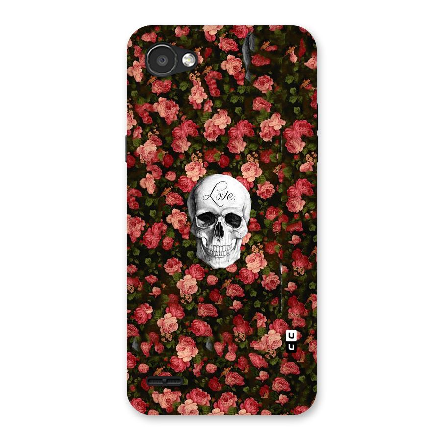Floral Skull Love Back Case for LG Q6