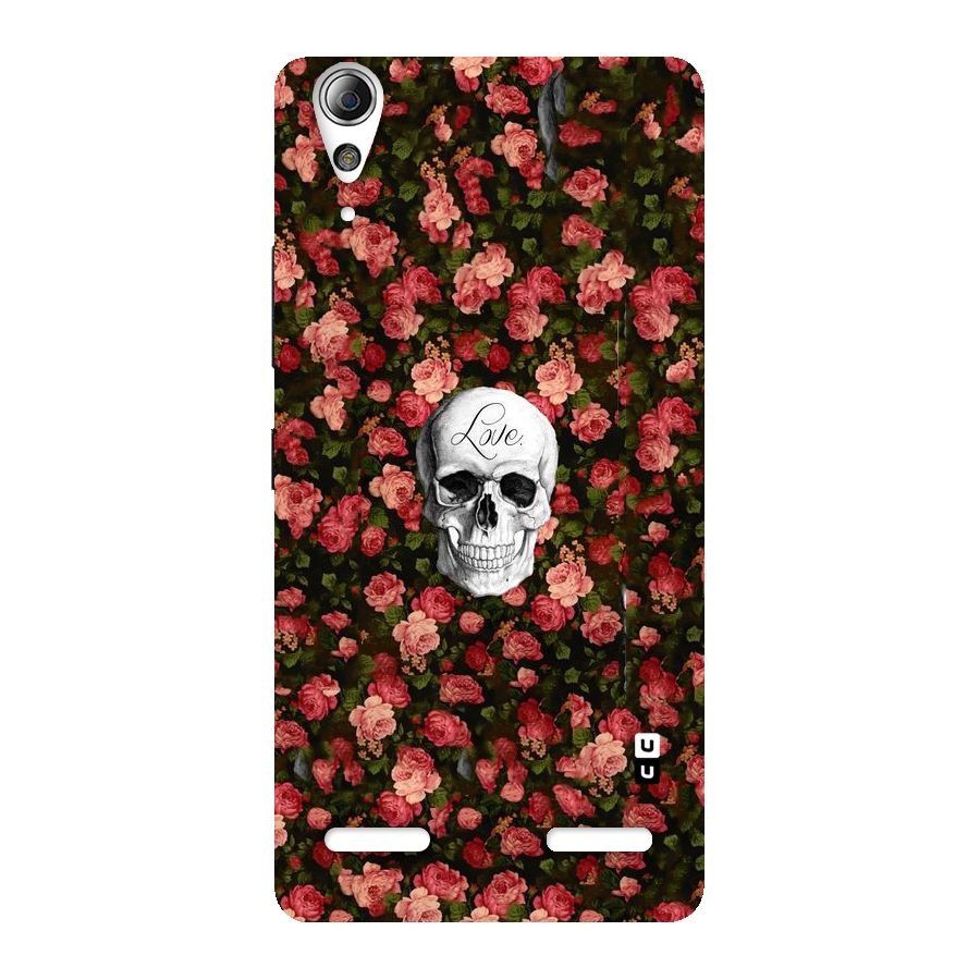 Floral Skull Love Back Case for Lenovo A6000 Plus