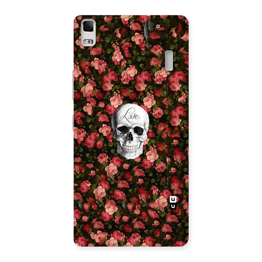 Floral Skull Love Back Case for Lenovo A7000
