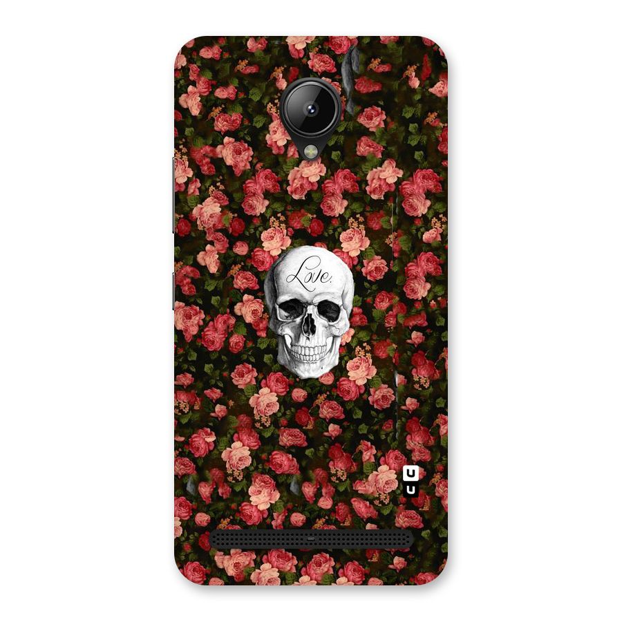 Floral Skull Love Back Case for Lenovo C2