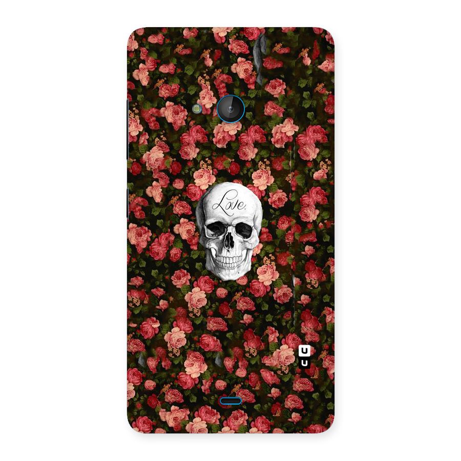 Floral Skull Love Back Case for Lumia 540