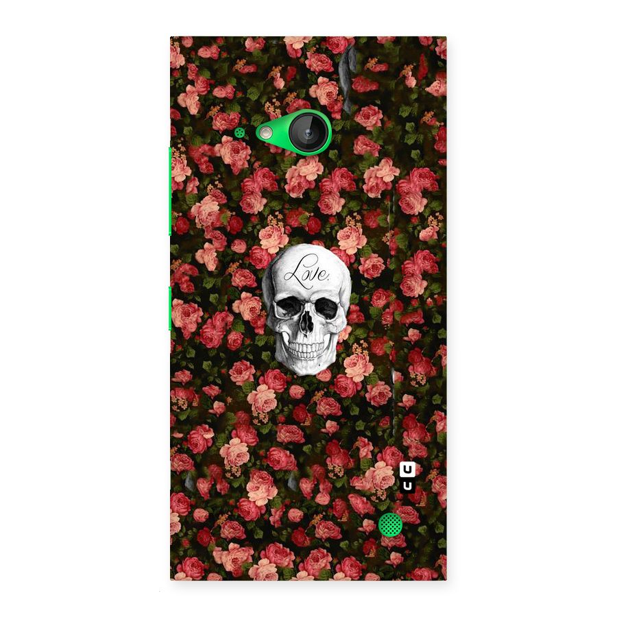 Floral Skull Love Back Case for Lumia 730