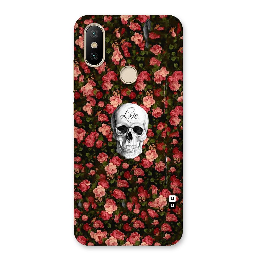 Floral Skull Love Back Case for Mi A2