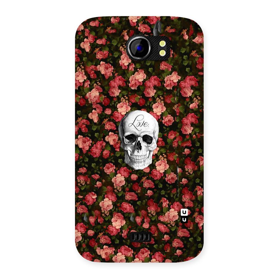 Floral Skull Love Back Case for Micromax Canvas 2 A110