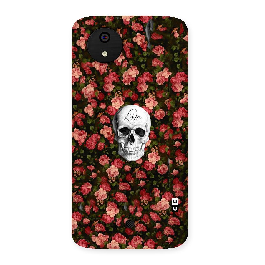 Floral Skull Love Back Case for Micromax Canvas A1
