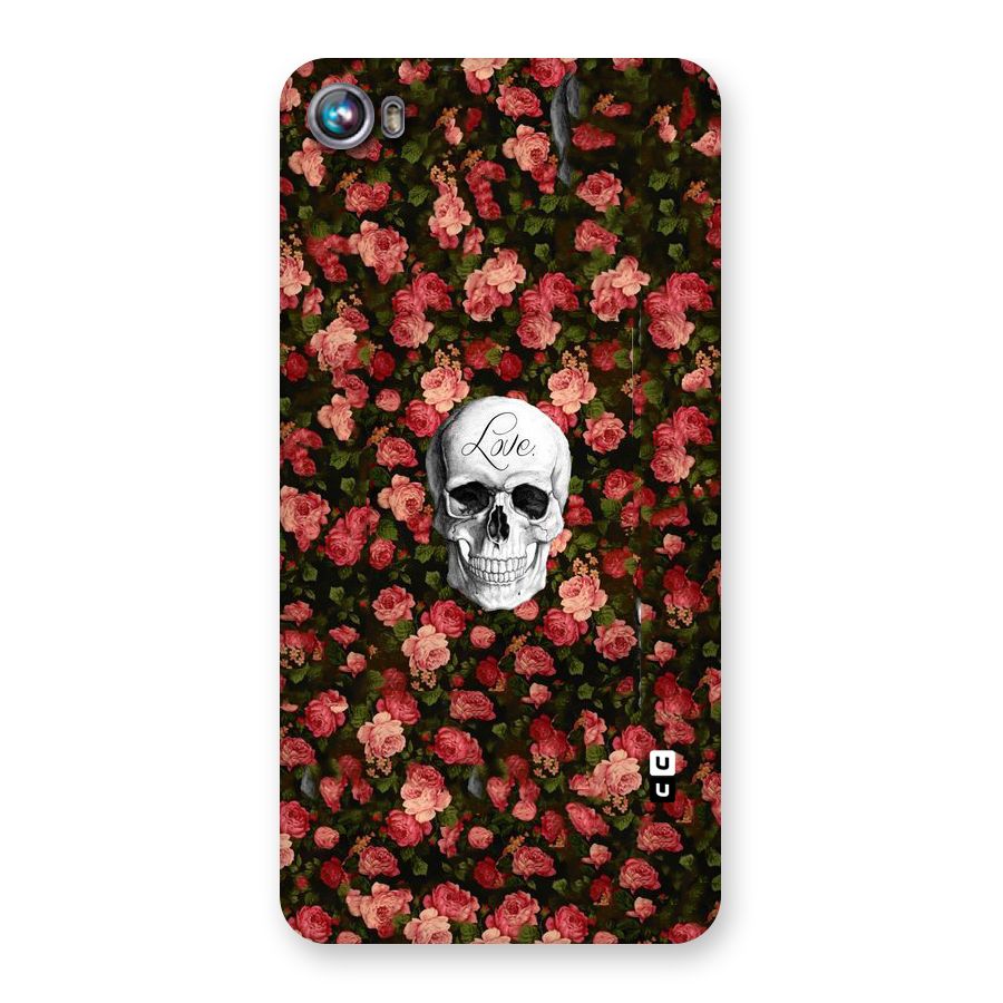 Floral Skull Love Back Case for Micromax Canvas Fire 4 A107