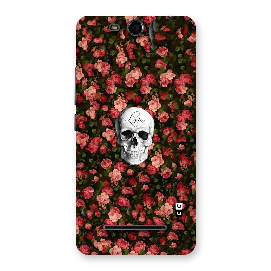 Floral Skull Love Back Case for Micromax Canvas Juice 3 Q392