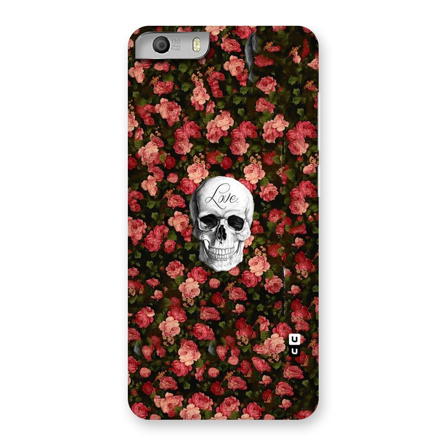 Floral Skull Love Back Case for Micromax Canvas Knight 2