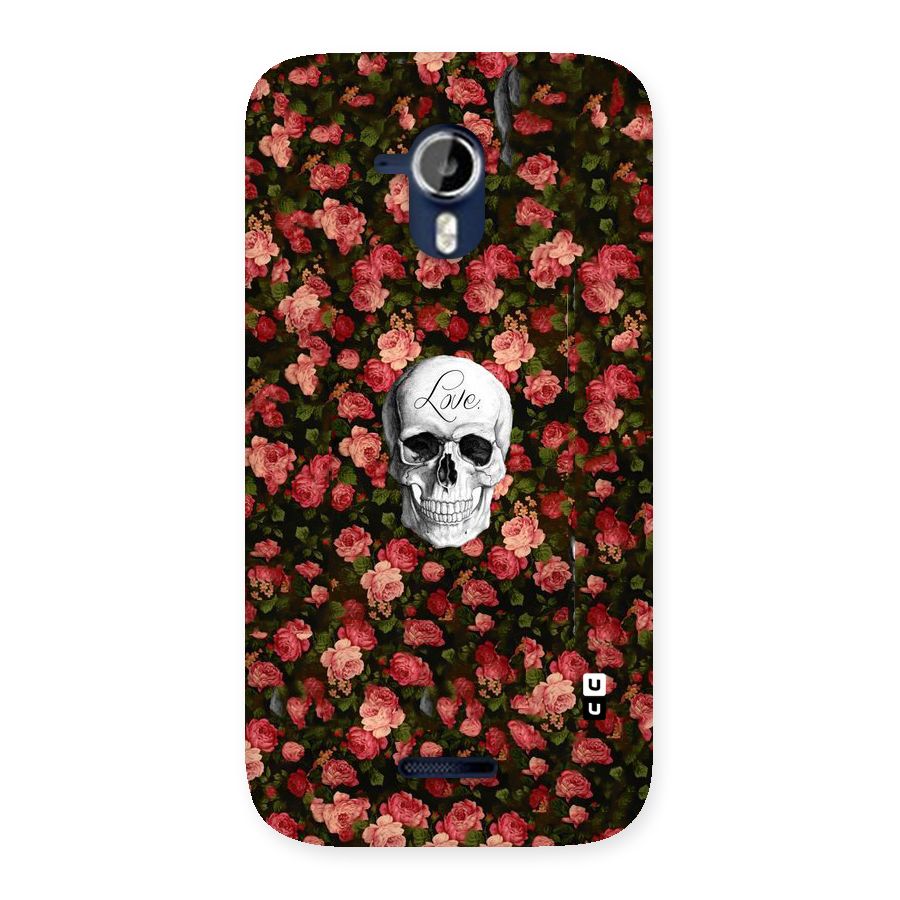 Floral Skull Love Back Case for Micromax Canvas Magnus A117