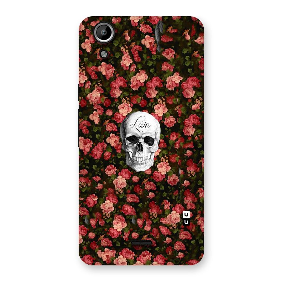 Floral Skull Love Back Case for Micromax Canvas Selfie Lens Q345