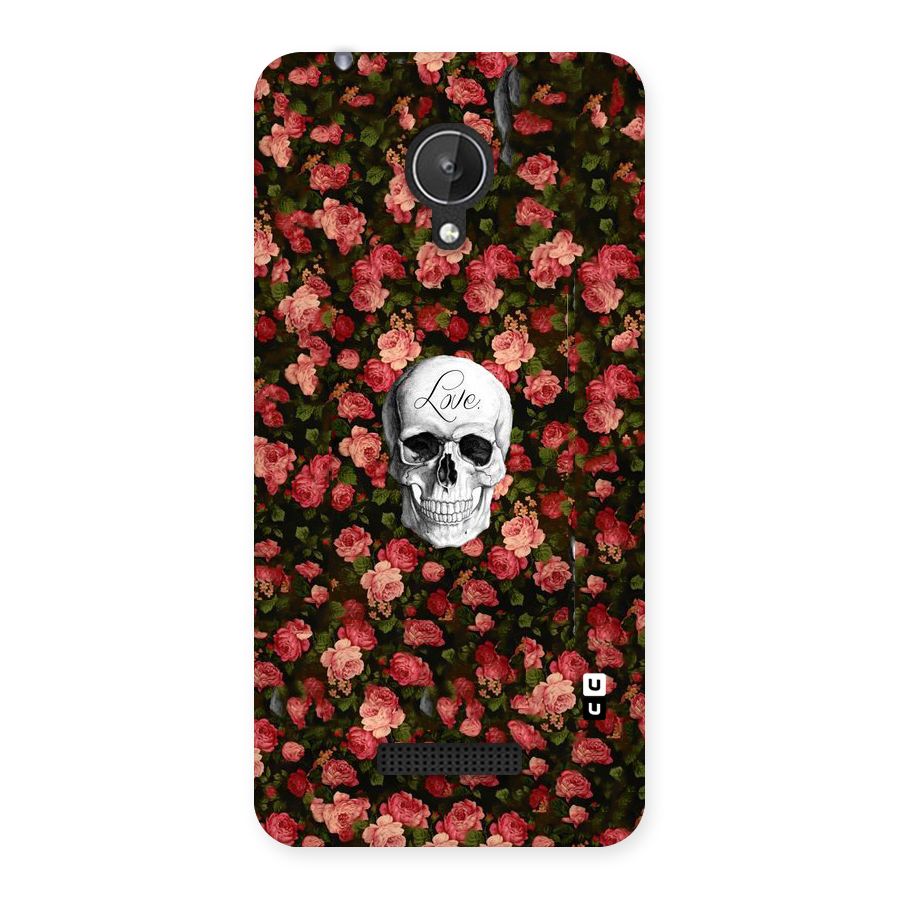 Floral Skull Love Back Case for Micromax Canvas Spark Q380