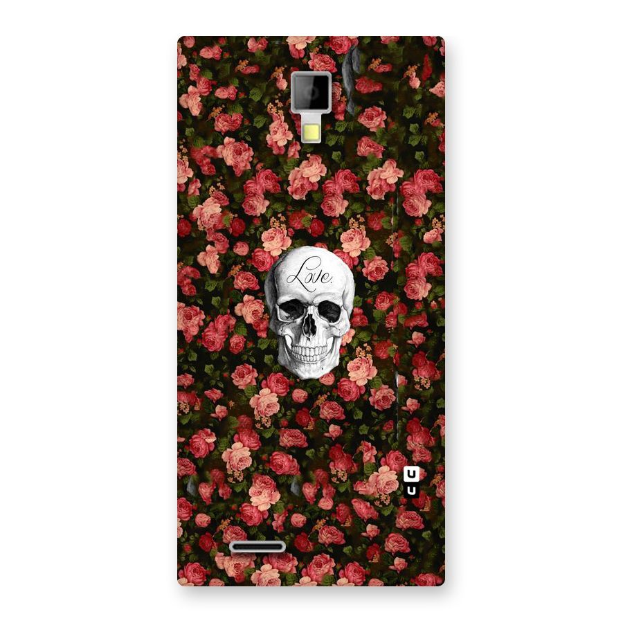 Floral Skull Love Back Case for Micromax Canvas Xpress A99