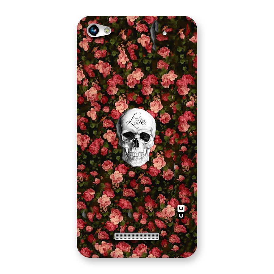 Floral Skull Love Back Case for Micromax Hue 2