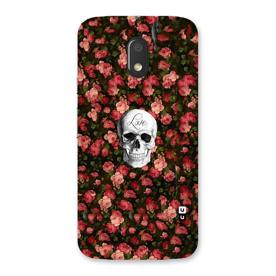 Floral Skull Love Back Case for Moto E3 Power