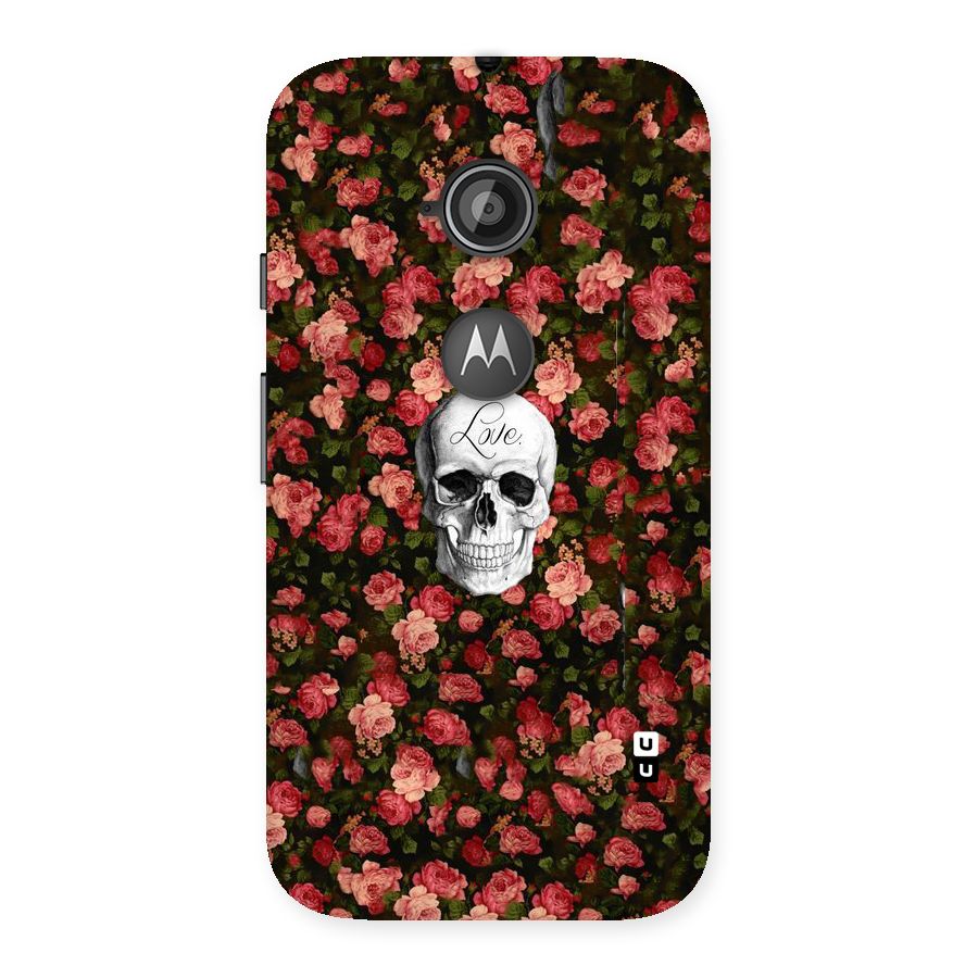 Floral Skull Love Back Case for Moto E 2nd Gen