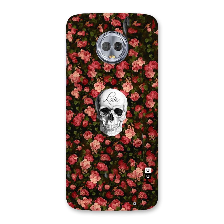 Floral Skull Love Back Case for Moto G6 Plus