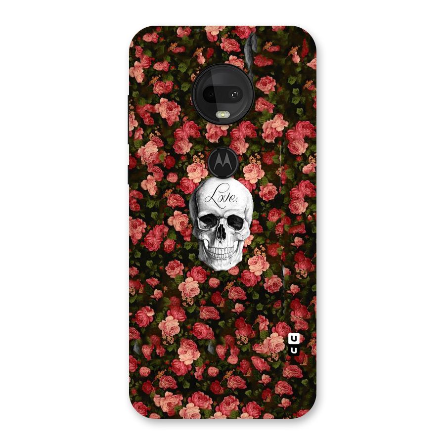 Floral Skull Love Back Case for Moto G7