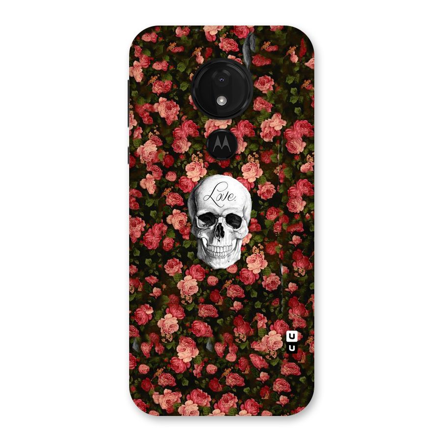 Floral Skull Love Back Case for Moto G7 Power