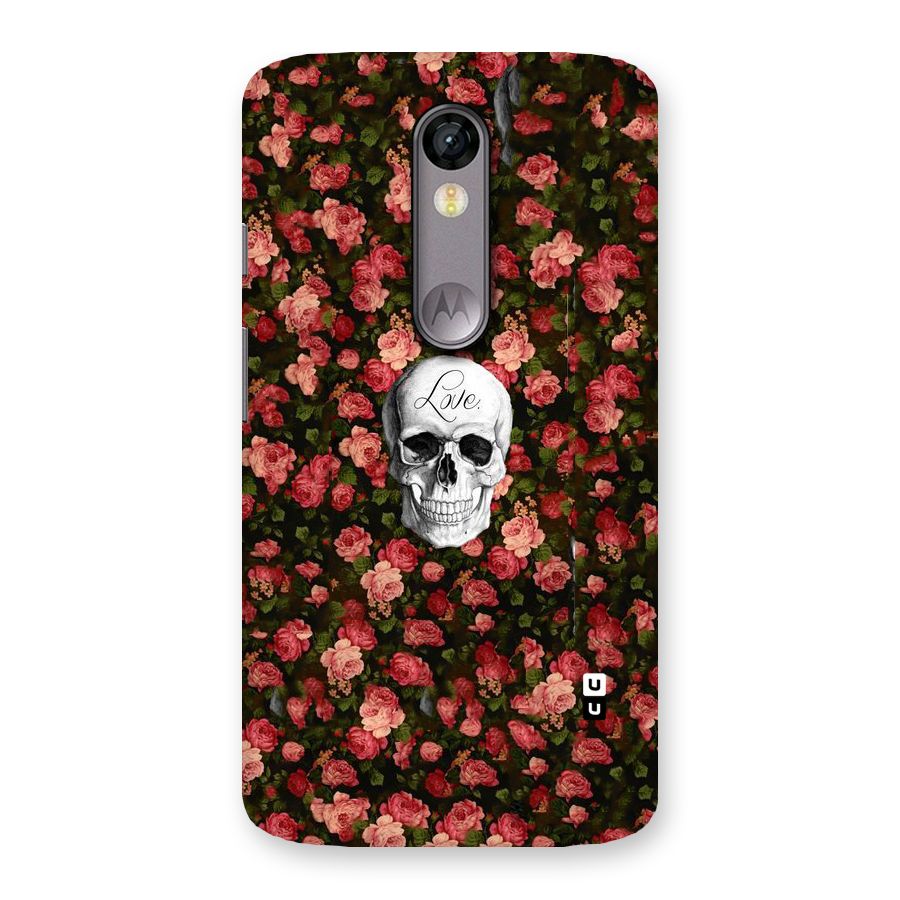 Floral Skull Love Back Case for Moto X Force