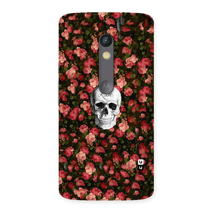 Floral Skull Love Back Case for Moto X Play