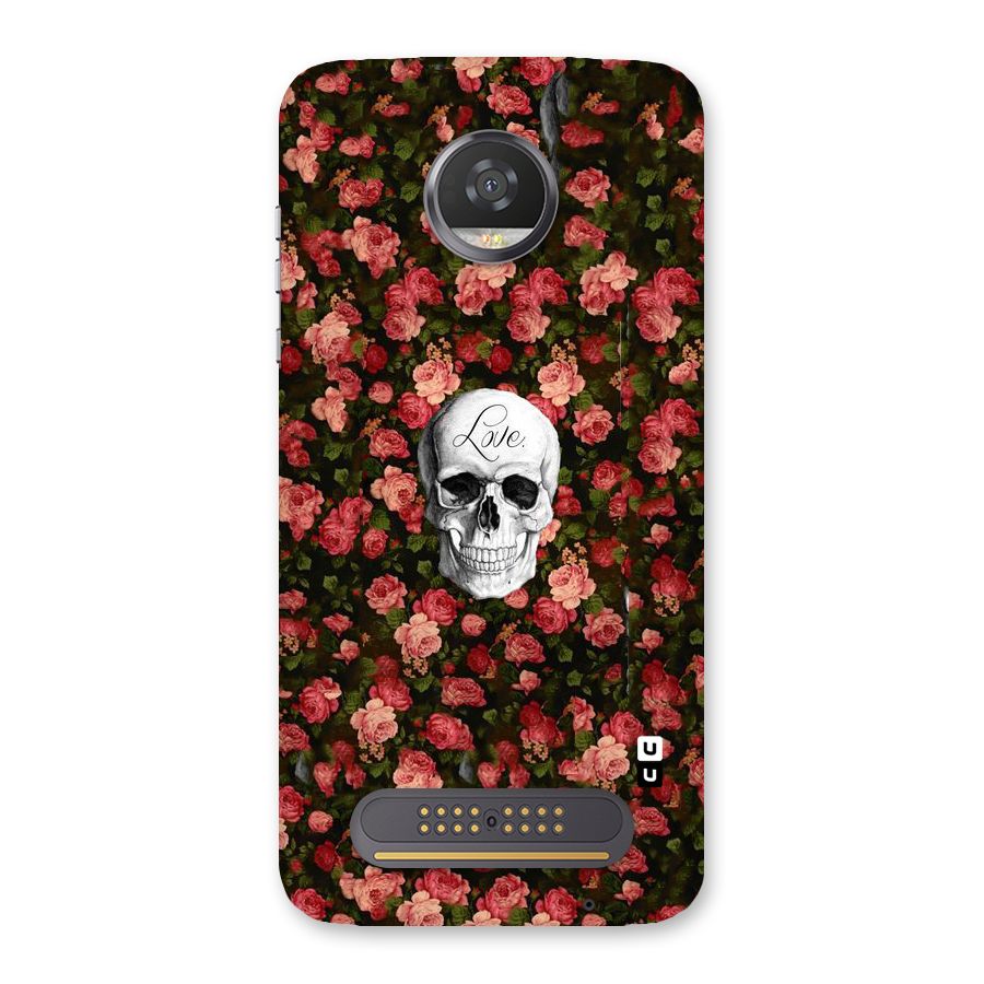 Floral Skull Love Back Case for Moto Z2 Play