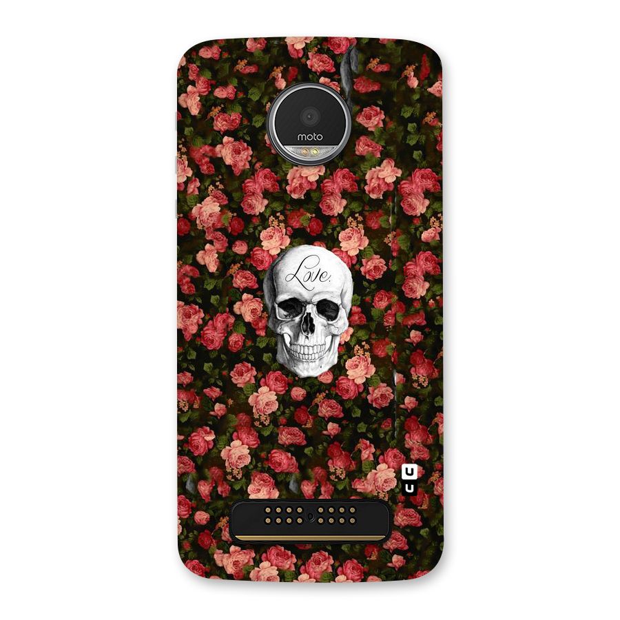 Floral Skull Love Back Case for Moto Z Play