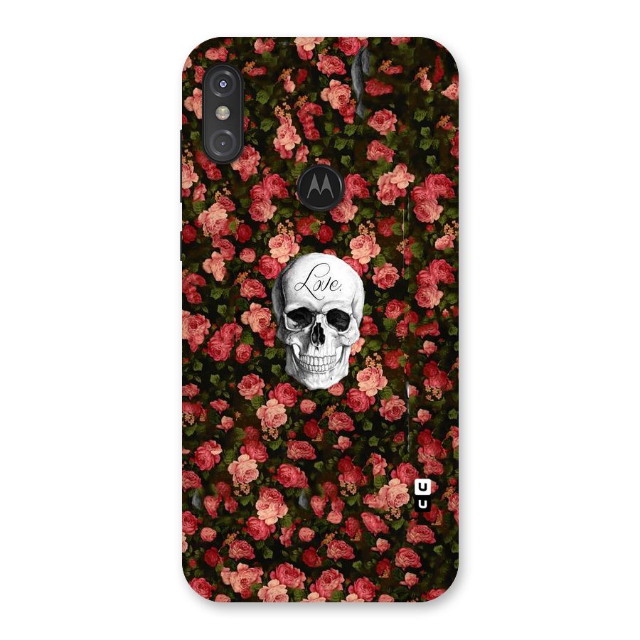 Floral Skull Love Back Case for Motorola One Power