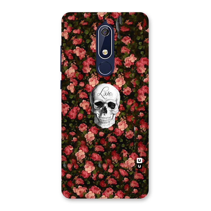 Floral Skull Love Back Case for Nokia 5.1