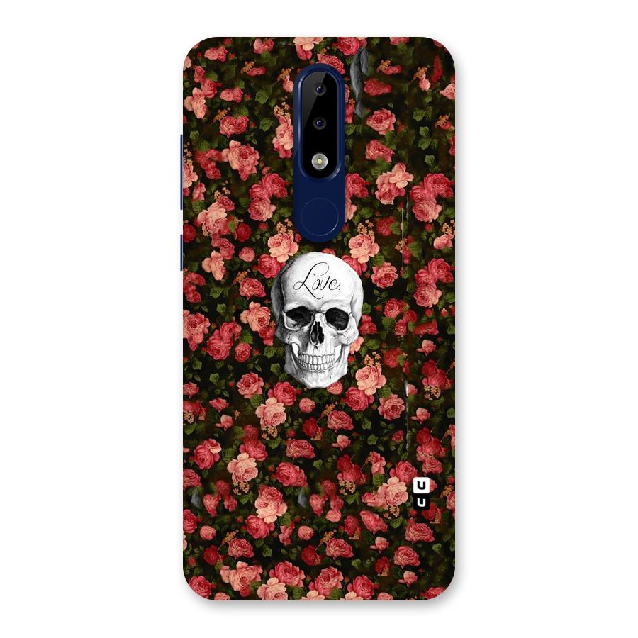 Floral Skull Love Back Case for Nokia 5.1 Plus