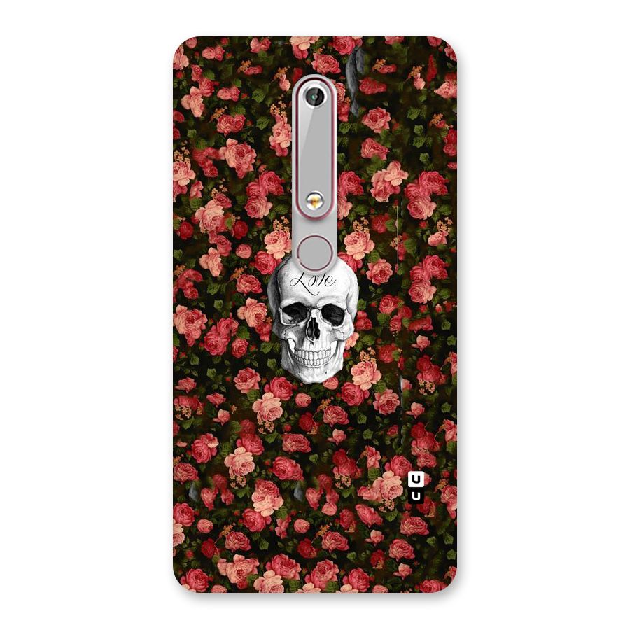 Floral Skull Love Back Case for Nokia 6.1