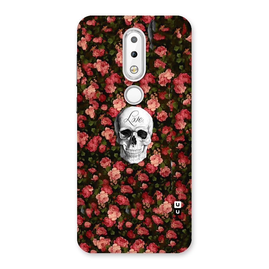 Floral Skull Love Back Case for Nokia 6.1 Plus