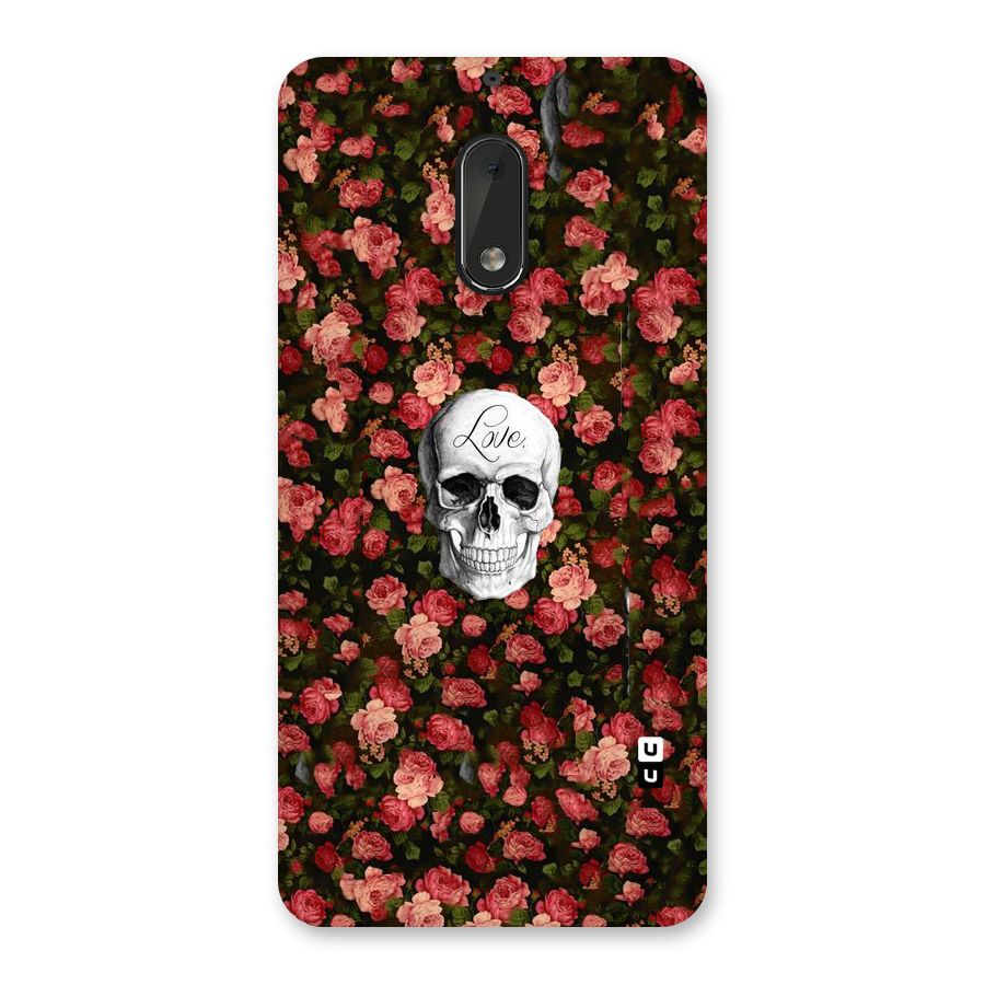 Floral Skull Love Back Case for Nokia 6