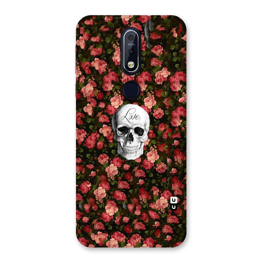 Floral Skull Love Back Case for Nokia 7.1