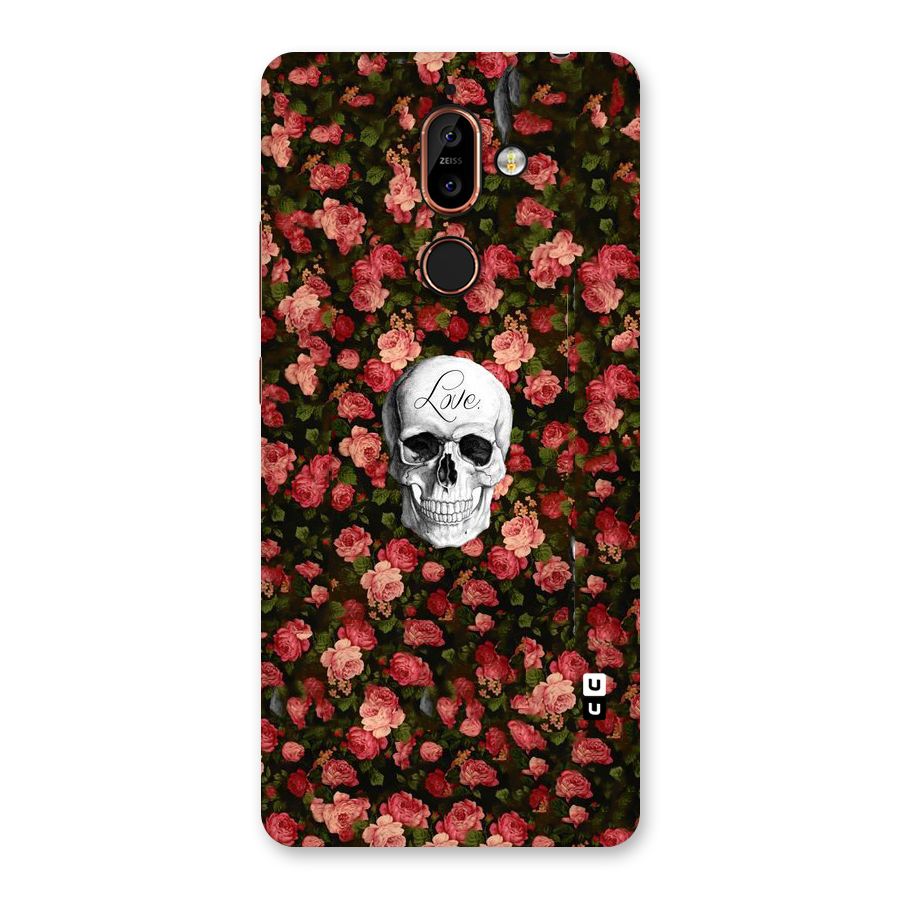 Floral Skull Love Back Case for Nokia 7 Plus