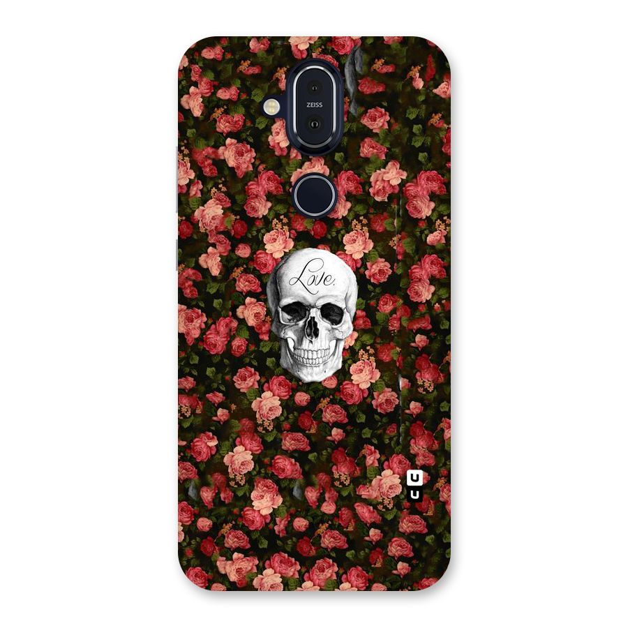 Floral Skull Love Back Case for Nokia 8.1