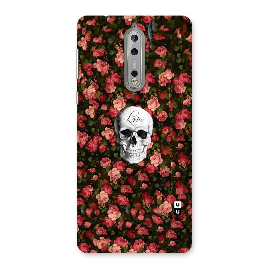 Floral Skull Love Back Case for Nokia 8