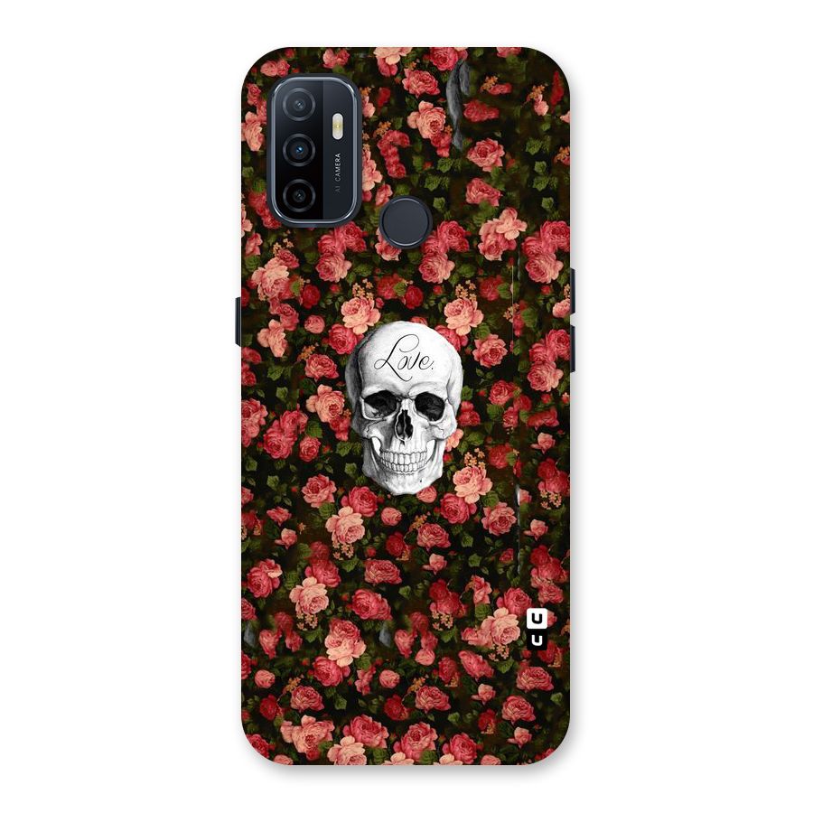 Floral Skull Love Back Case for Oppo A32