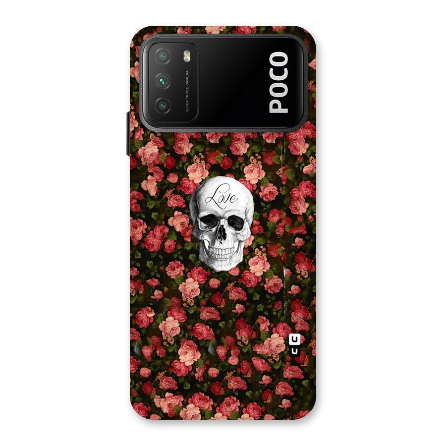 Floral Skull Love Back Case for Poco M3