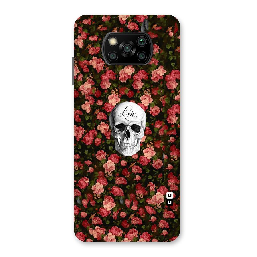 Floral Skull Love Back Case for Poco X3
