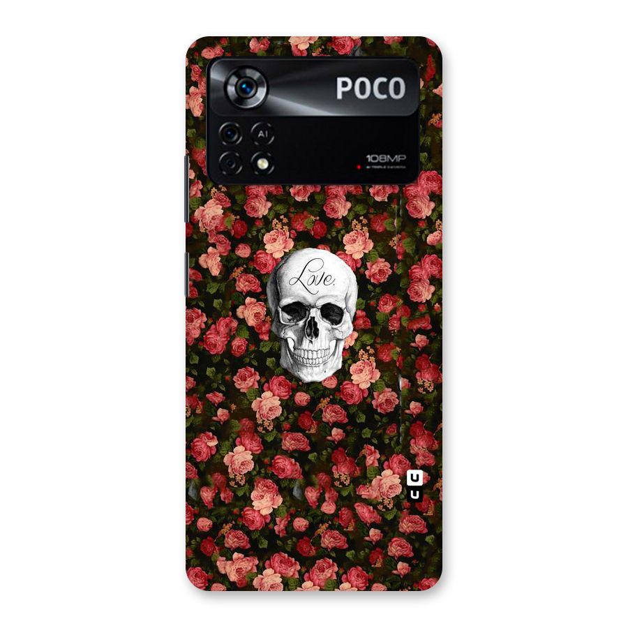 Floral Skull Love Back Case for Poco X4 Pro 5G