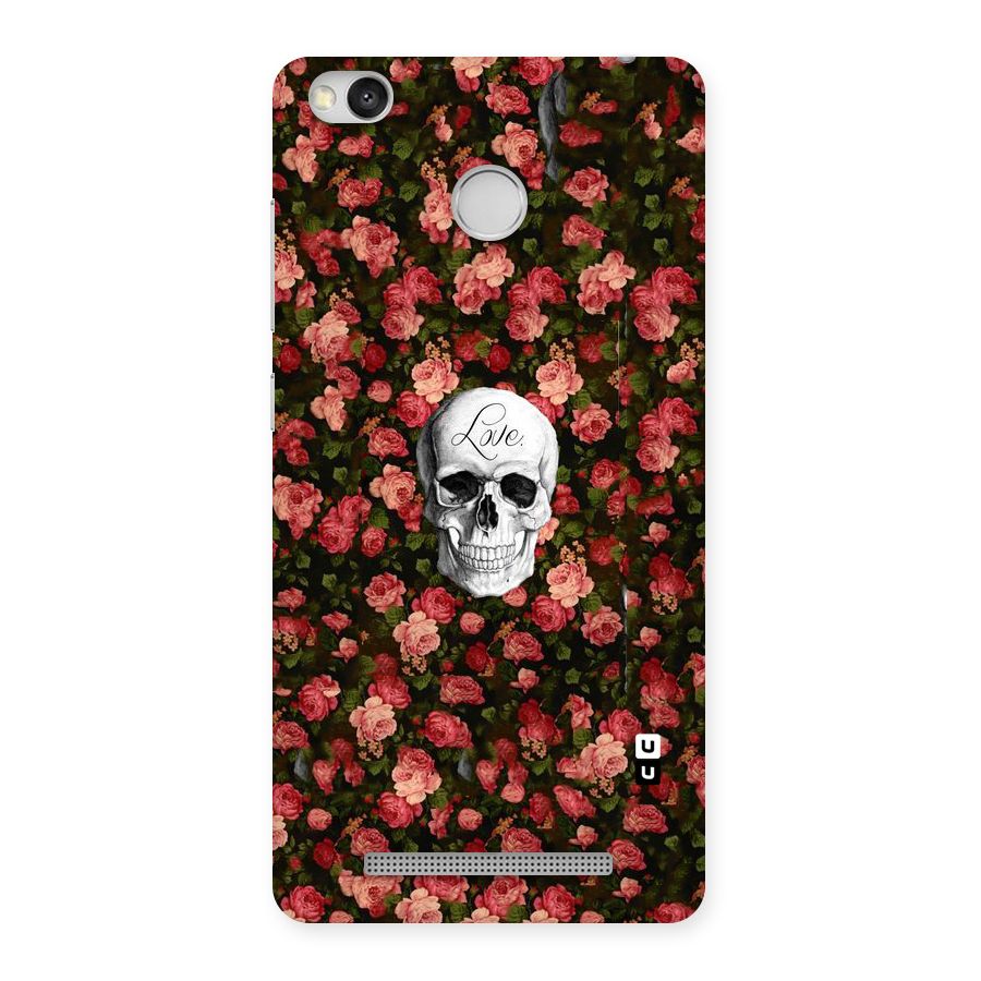 Floral Skull Love Back Case for Redmi 3S Prime