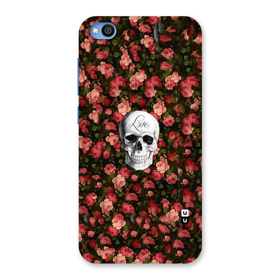 Floral Skull Love Back Case for Redmi Go