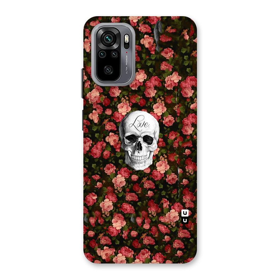 Floral Skull Love Back Case for Redmi Note 10