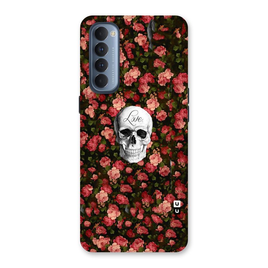 Floral Skull Love Back Case for Reno4 Pro