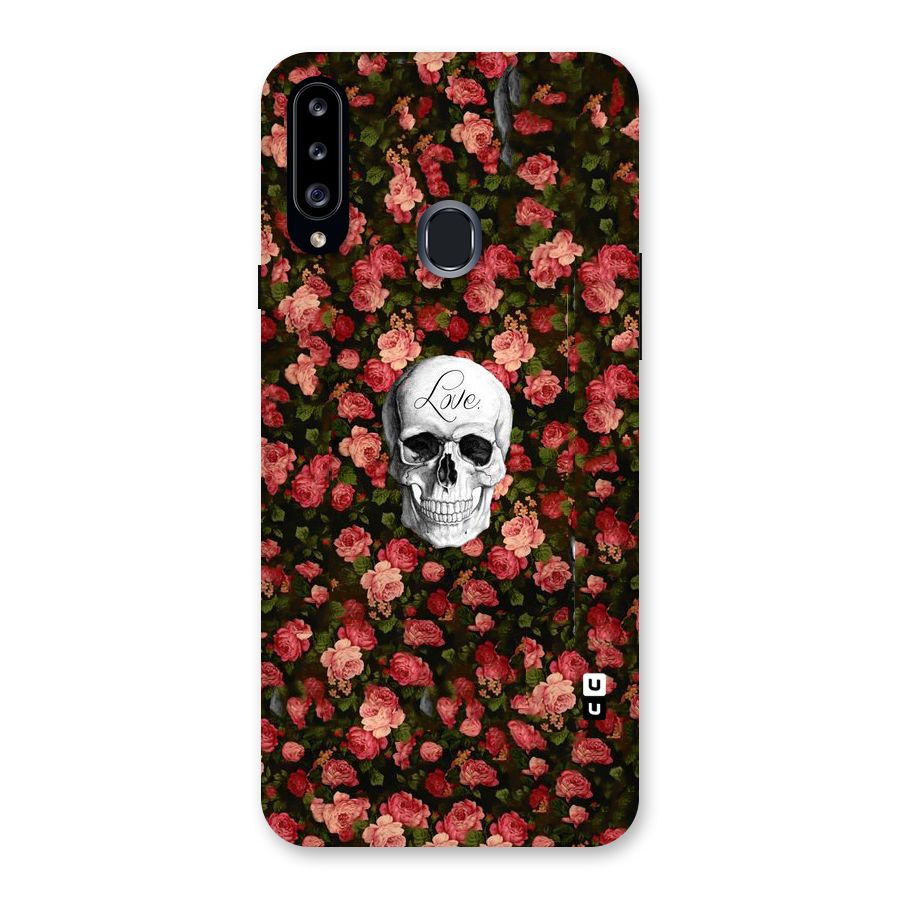 Floral Skull Love Back Case for Samsung Galaxy A20s
